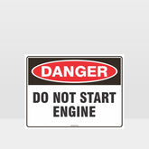 Custom Metal Sign,Danger Do Not Start Engine Sign